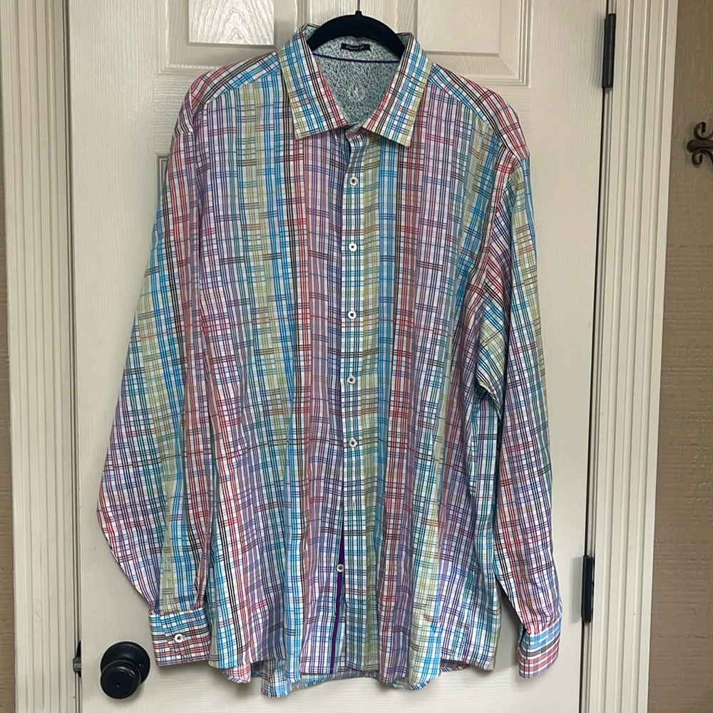 Bugatchi  classic fit button up dress shirt. New without tag.
